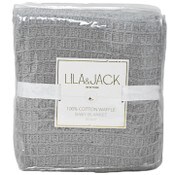 Wholesale - 1pc 30x40" Cotton Waffle Blanket - Grey C/P 48, UPC: 195010021609